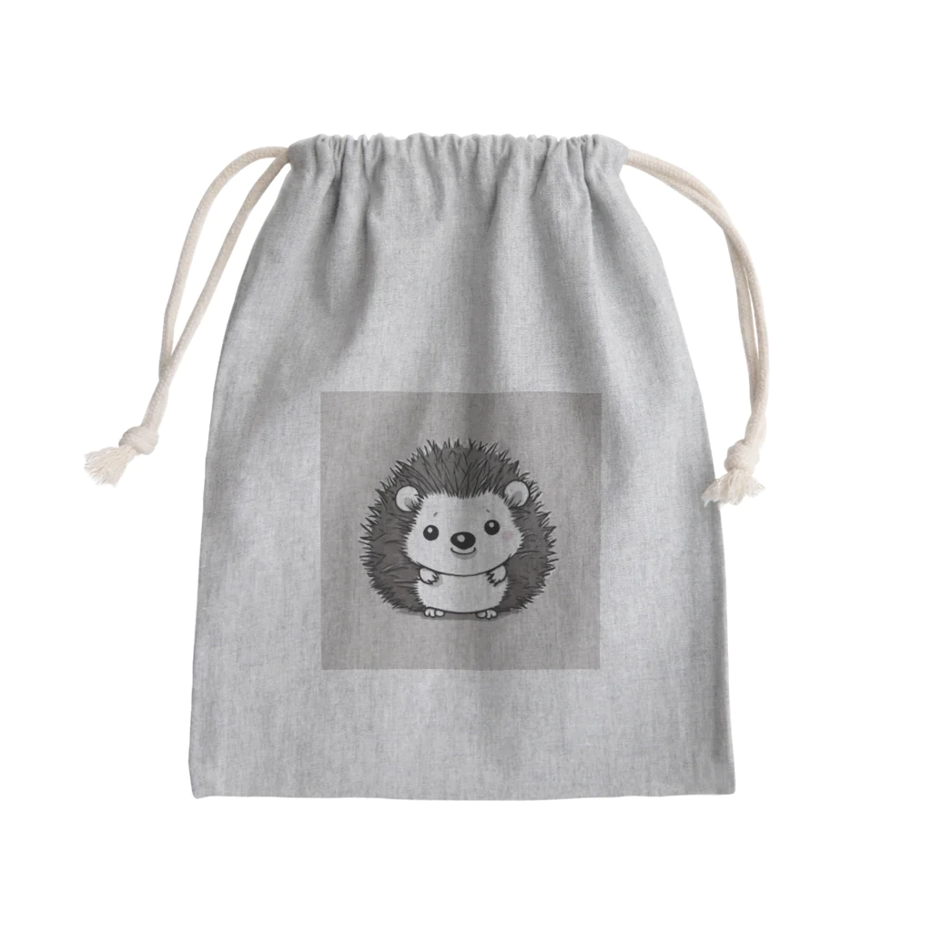 kaitya_の可愛いハリネズミ Mini Drawstring Bag