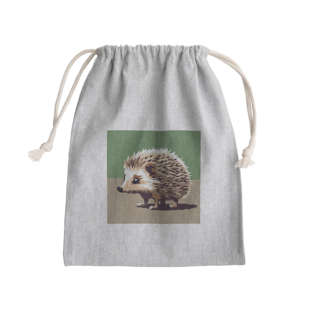 Crook-Aaronのぴくせるはりねずみくん Mini Drawstring Bag