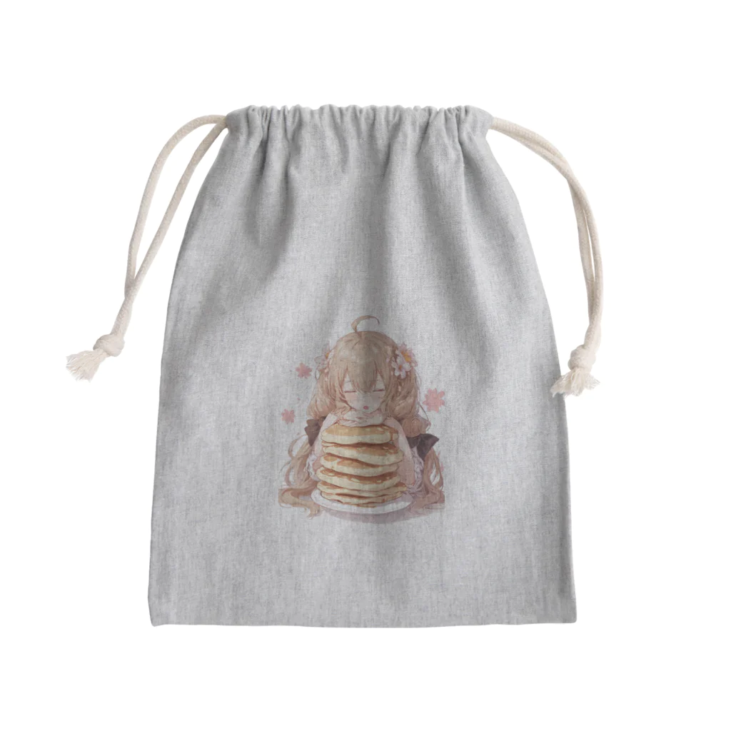 Crook-Aaronのゆるふわパンケーキちゃん Mini Drawstring Bag