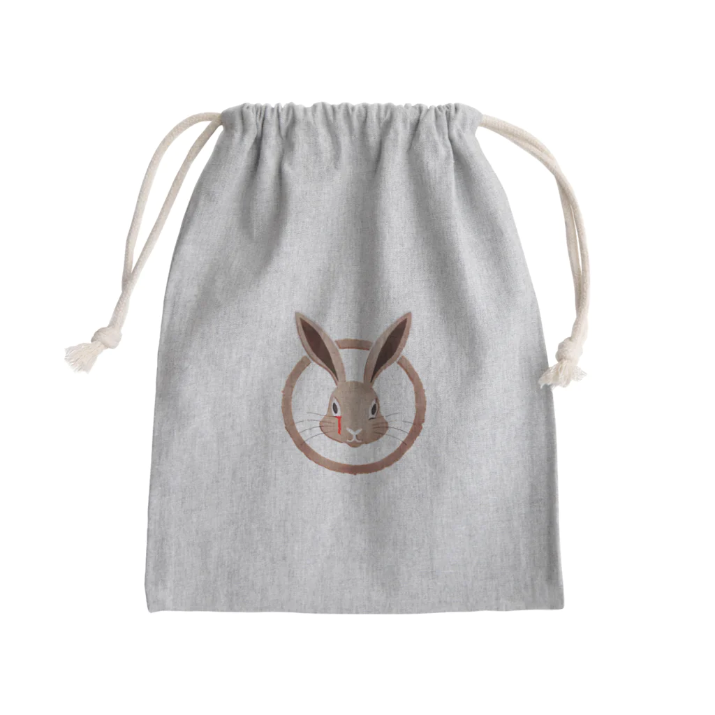 ミロク屋のウサギ気持 Mini Drawstring Bag