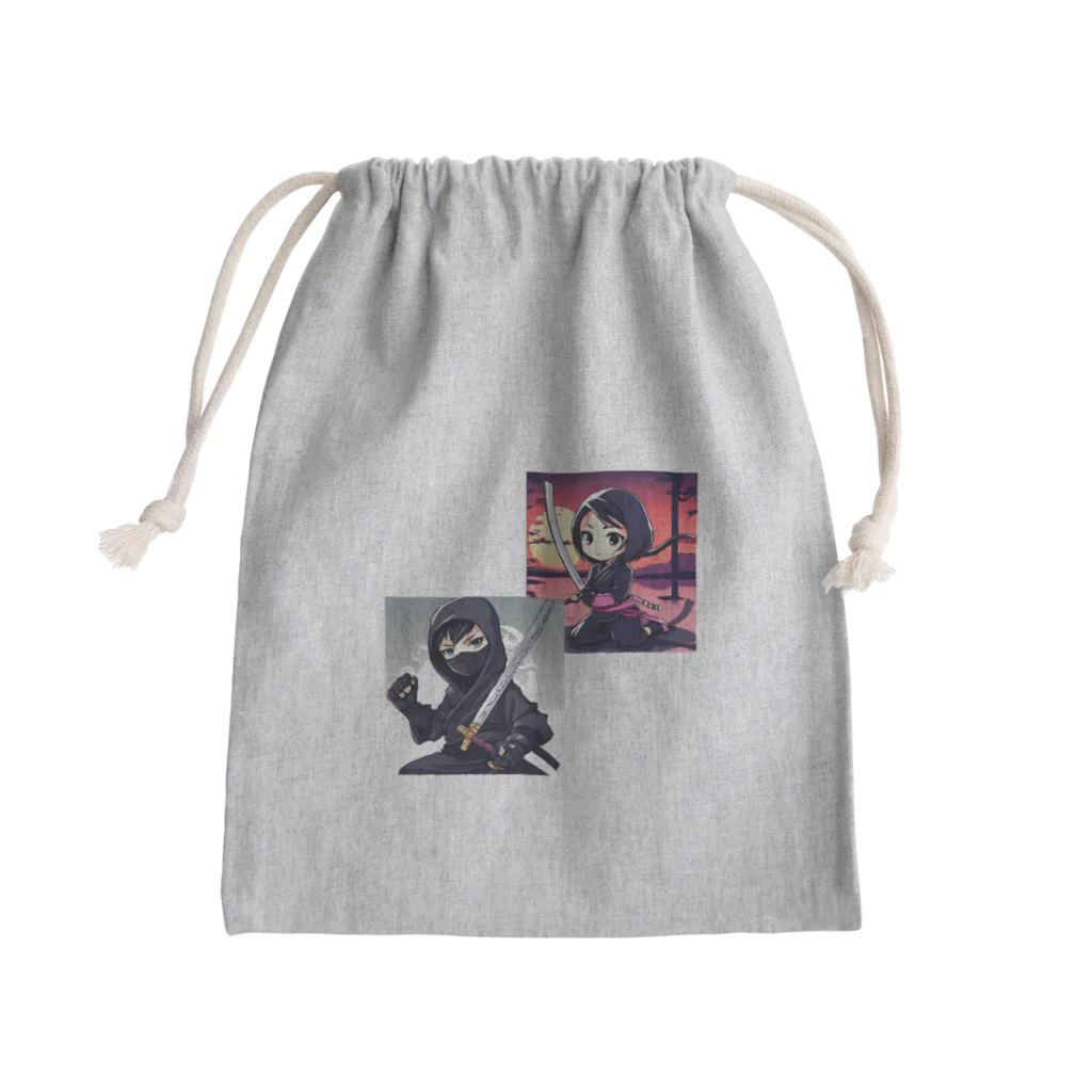 tyak35の忍者　くのいち Mini Drawstring Bag