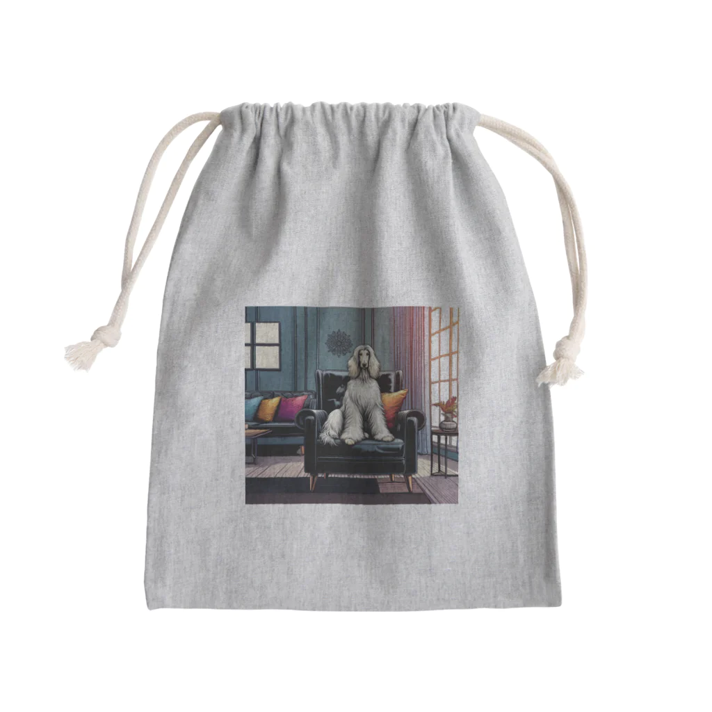 シャ・リオンのシャ・リオン（アフガンハウンド） Mini Drawstring Bag