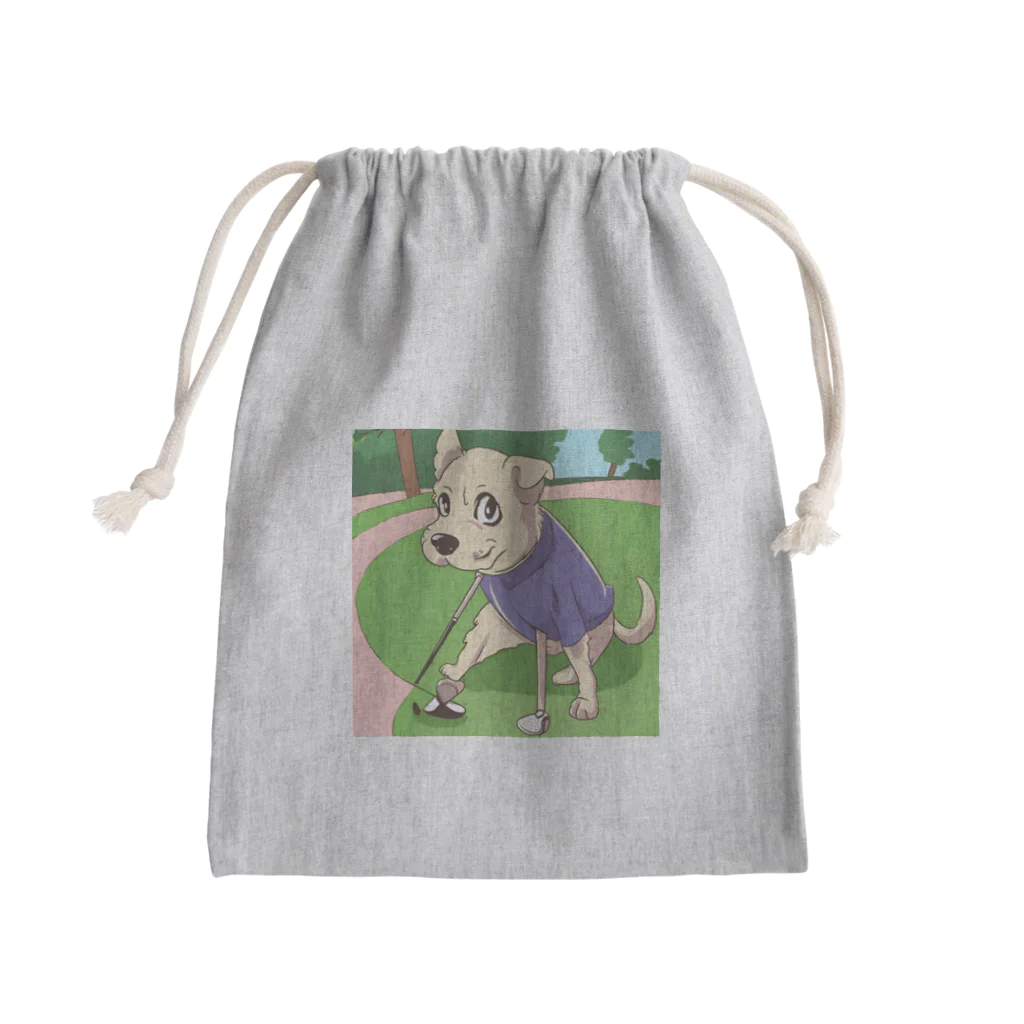 shibaショップのプロゴルファー犬 Mini Drawstring Bag