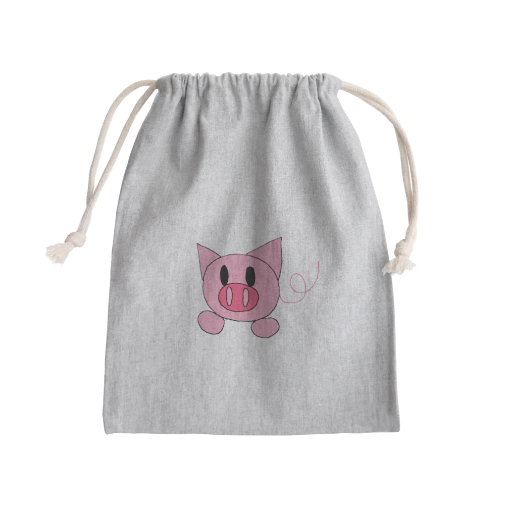 くんくんのお店のゆきーこブタ Mini Drawstring Bag