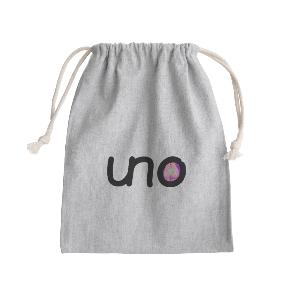 unoのUNOロゴ×ドットビキニヒップ Mini Drawstring Bag