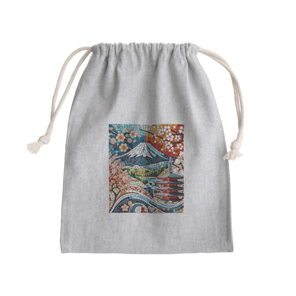 kageblogの日本の伝統と美しさを象徴するモザイクアート Mini Drawstring Bag