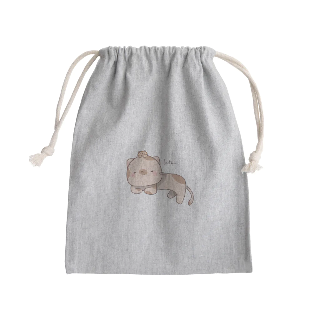 ama_mimi8のぶちと子ねこ Mini Drawstring Bag