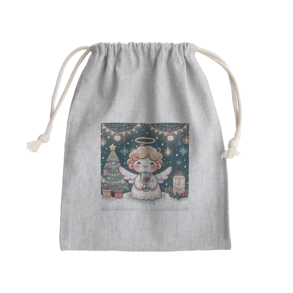 たまき工房の呑(どん)天使のクリスマスデフォルメ Mini Drawstring Bag