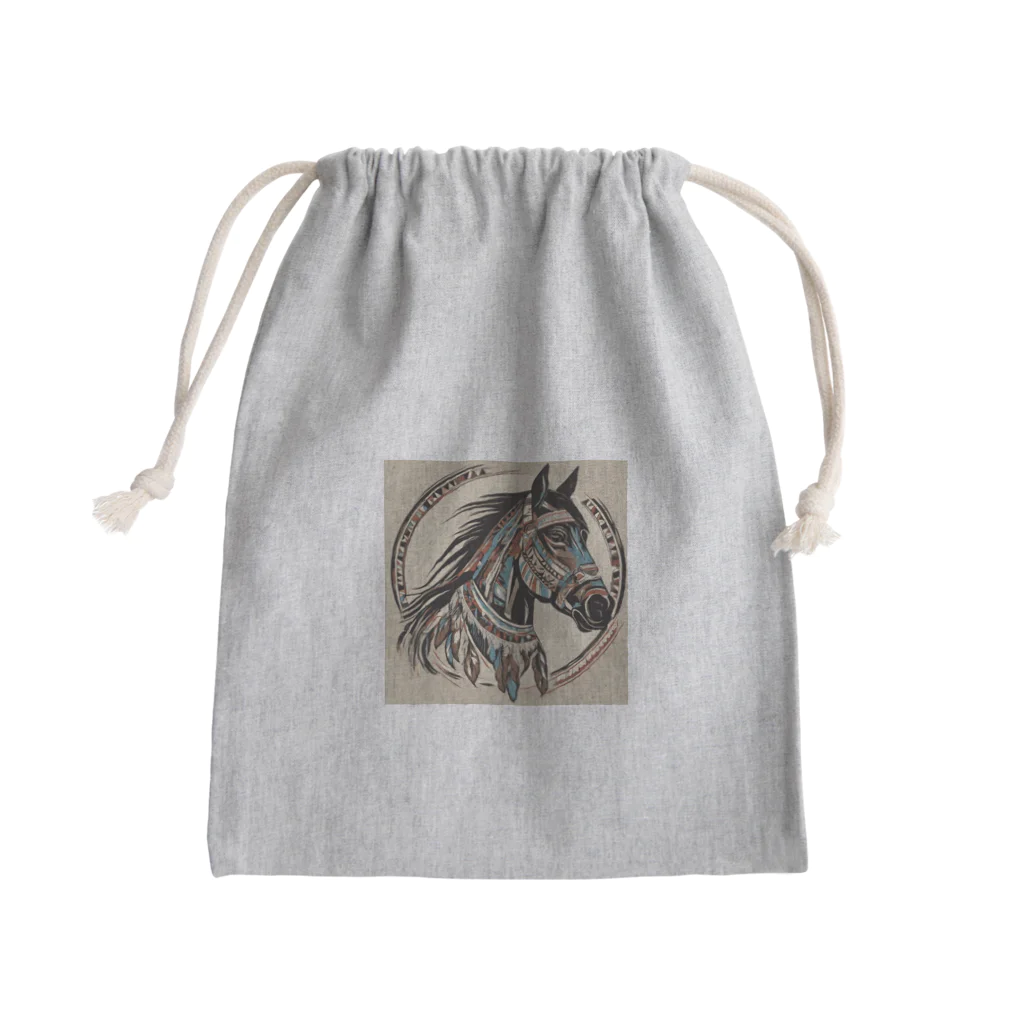 Wild-wildのウマくん Mini Drawstring Bag