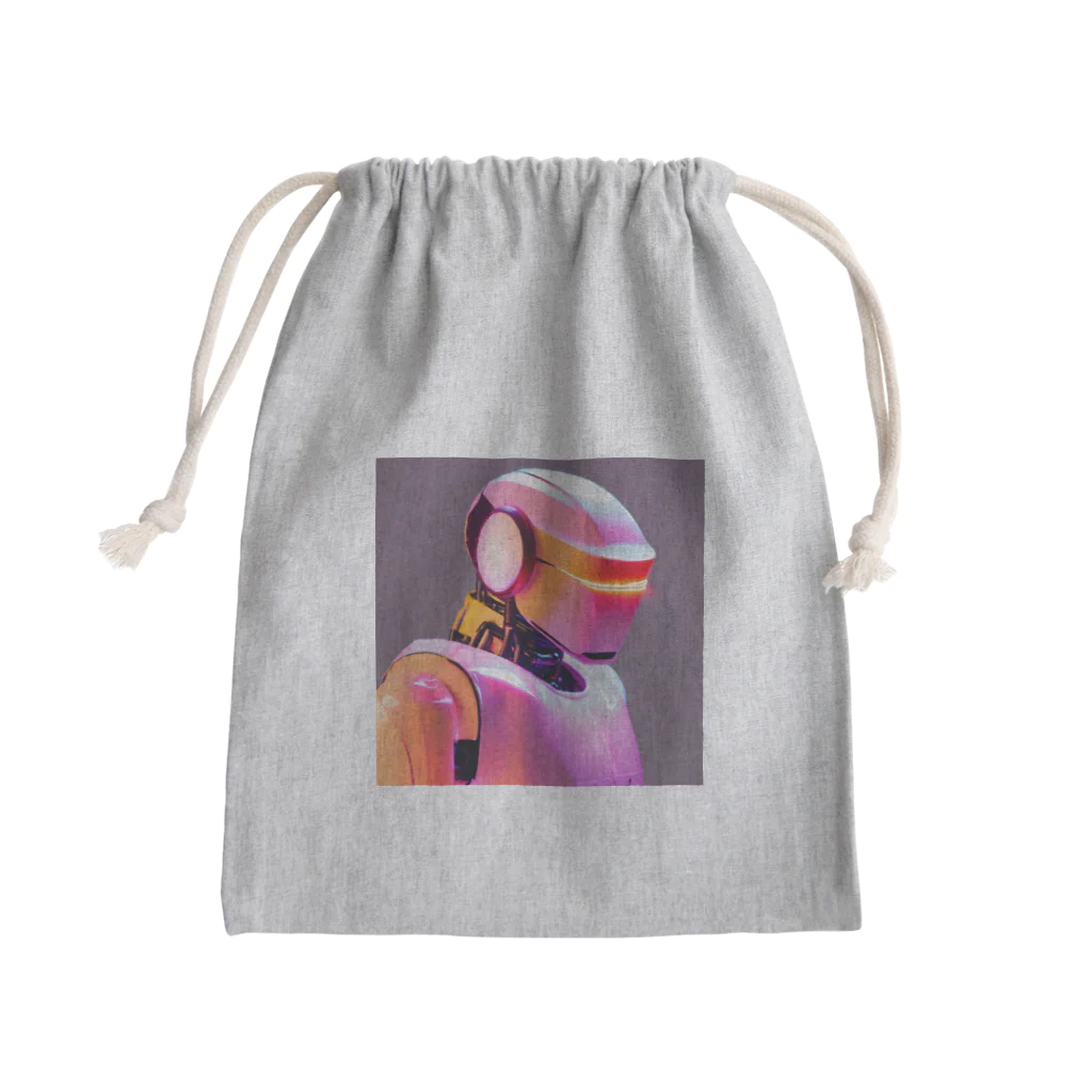 茉莉花の近未来の戦闘員ロボット Mini Drawstring Bag