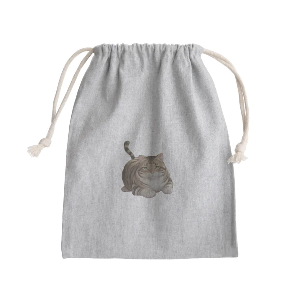 Tabby-catのもふもふとらねこ Mini Drawstring Bag