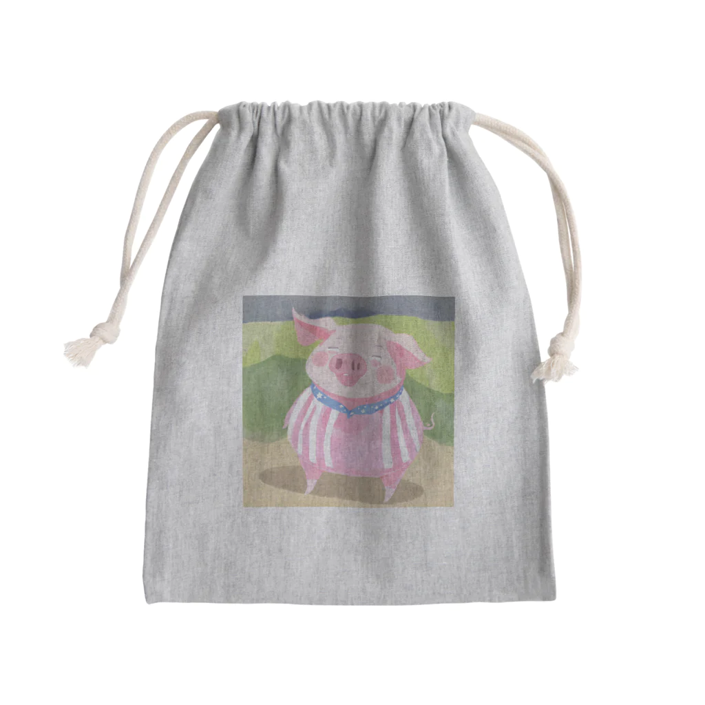 Yumexの豚のブーちゃん Mini Drawstring Bag