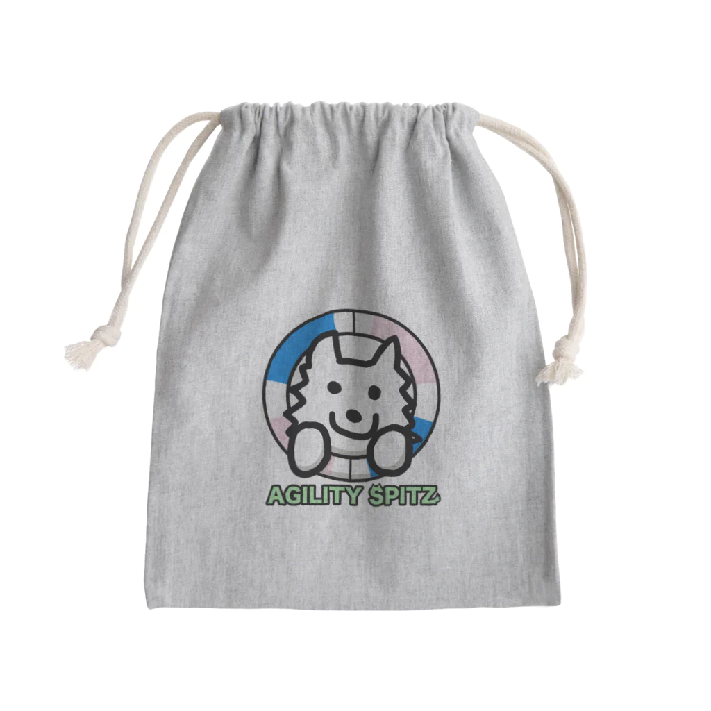 ehime@けだま&もち＆すみのAGILITY SPITZ「タイヤからこんにちは！」 Mini Drawstring Bag