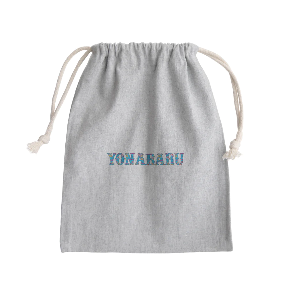 Takeotの紅型 沖縄 青 YONABARU  Mini Drawstring Bag