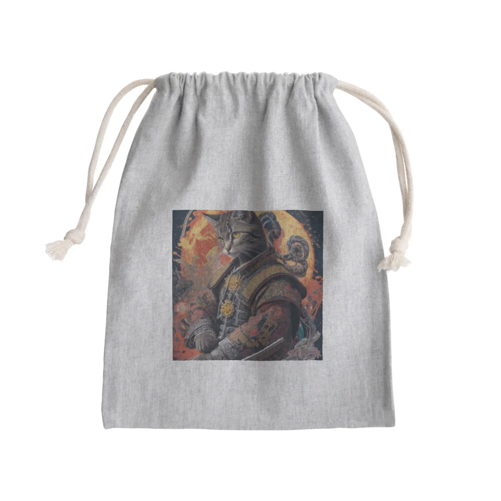ZZRR12の「猫舞う戦士の神響：武神の至高の姿」 Mini Drawstring Bag