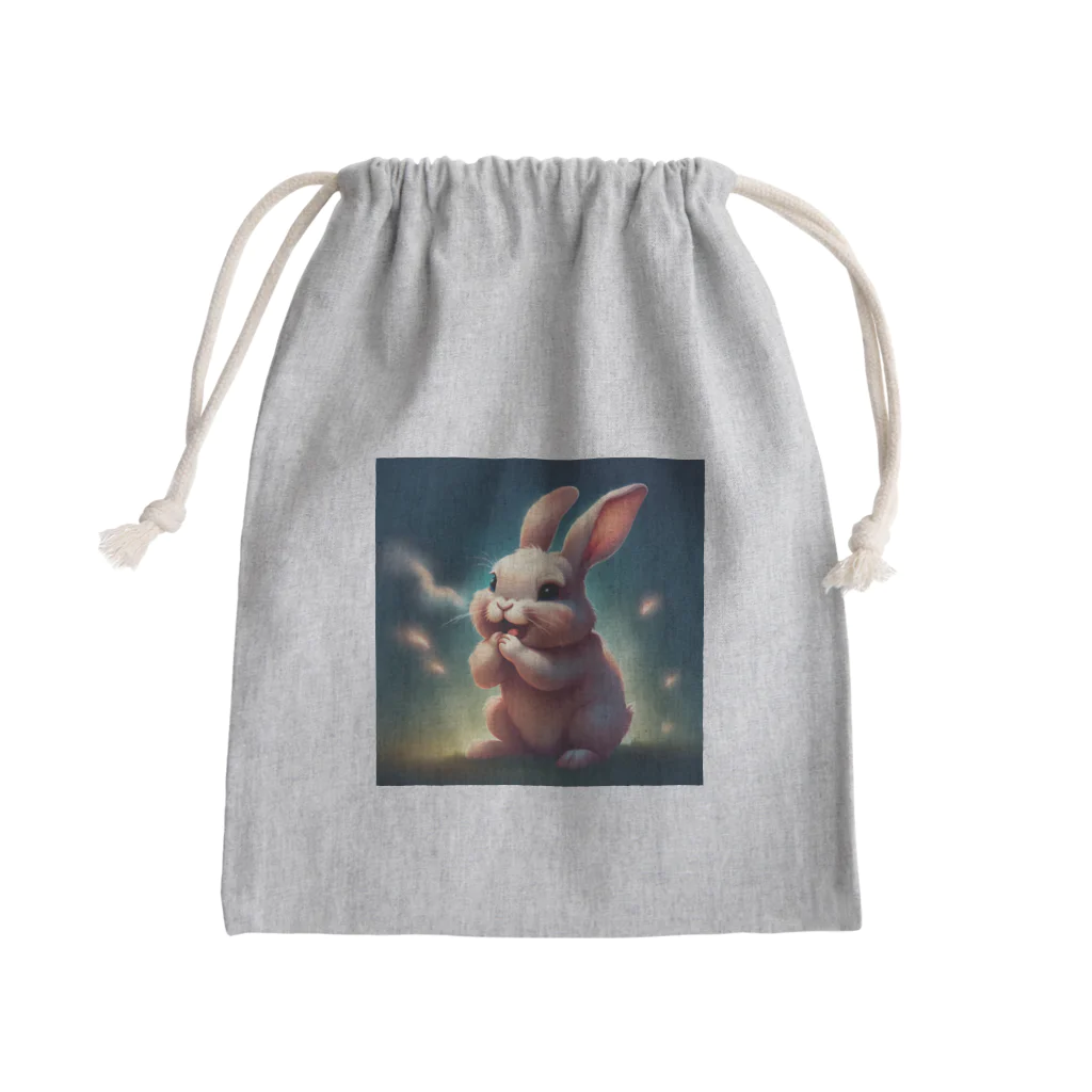 鼻かむうさぎのお願いうさぎ Mini Drawstring Bag