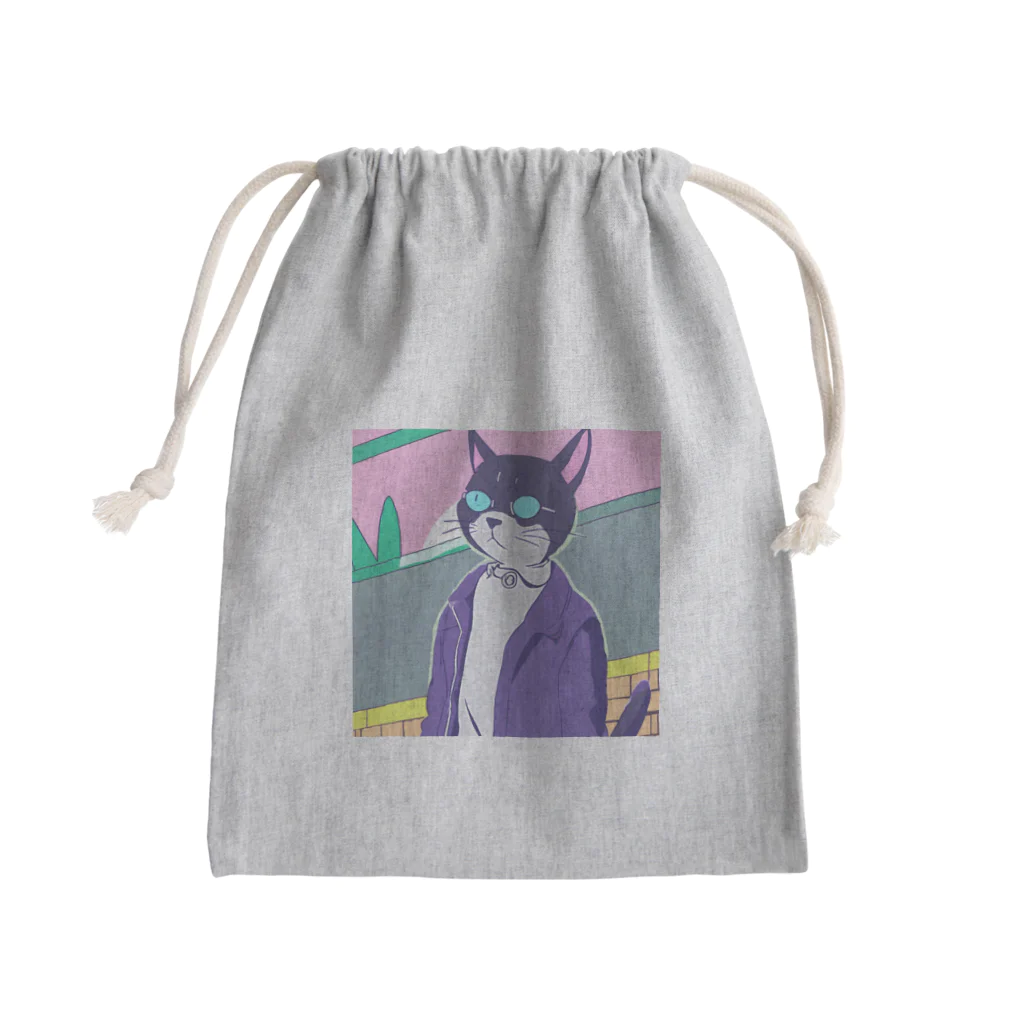 ブギーズのヌコ博士 Mini Drawstring Bag