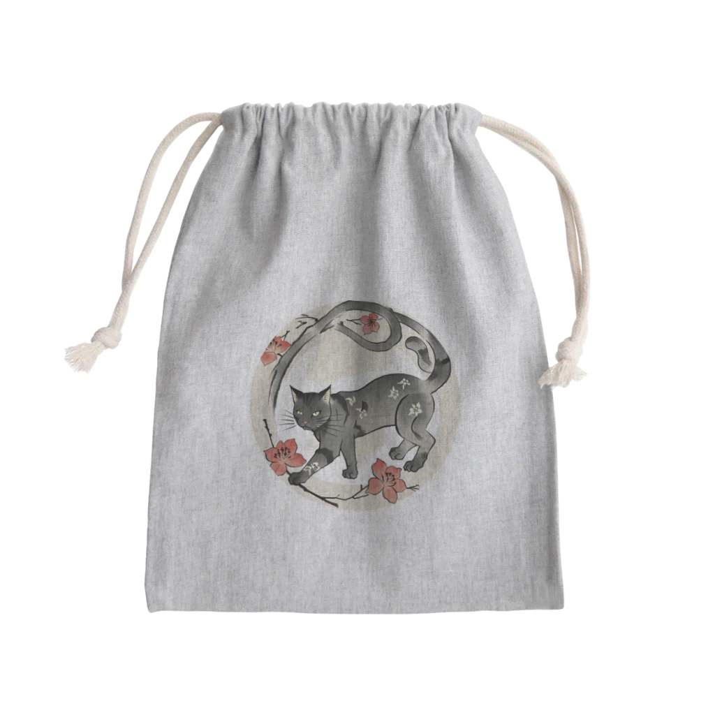 itatata-AIの和風黒猫 Mini Drawstring Bag