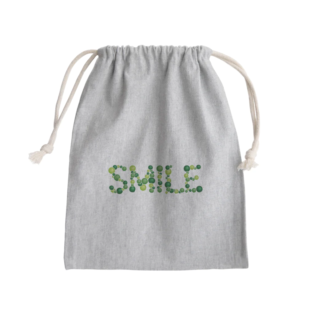 junichi-goodsのバルーン文字「SMILE」（緑色系） Mini Drawstring Bag
