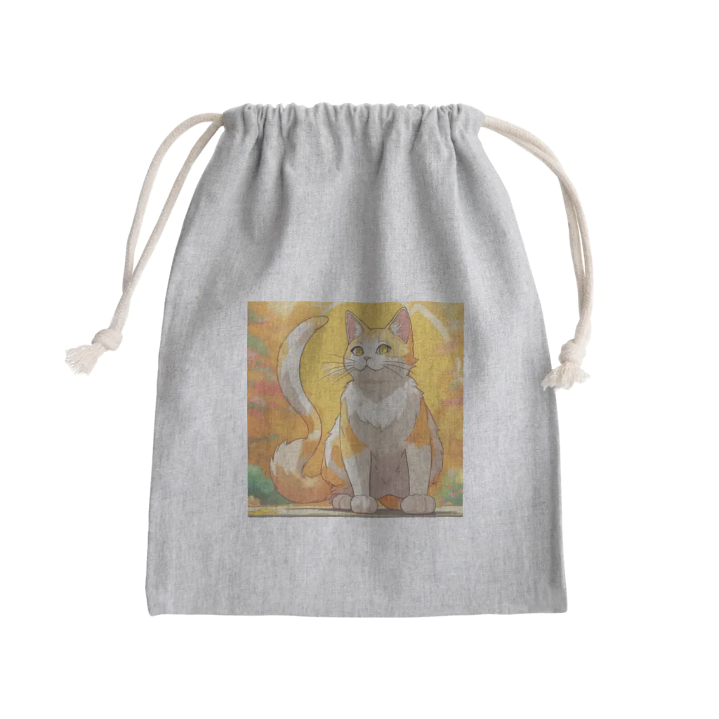 hana-monの希望の猫 Mini Drawstring Bag