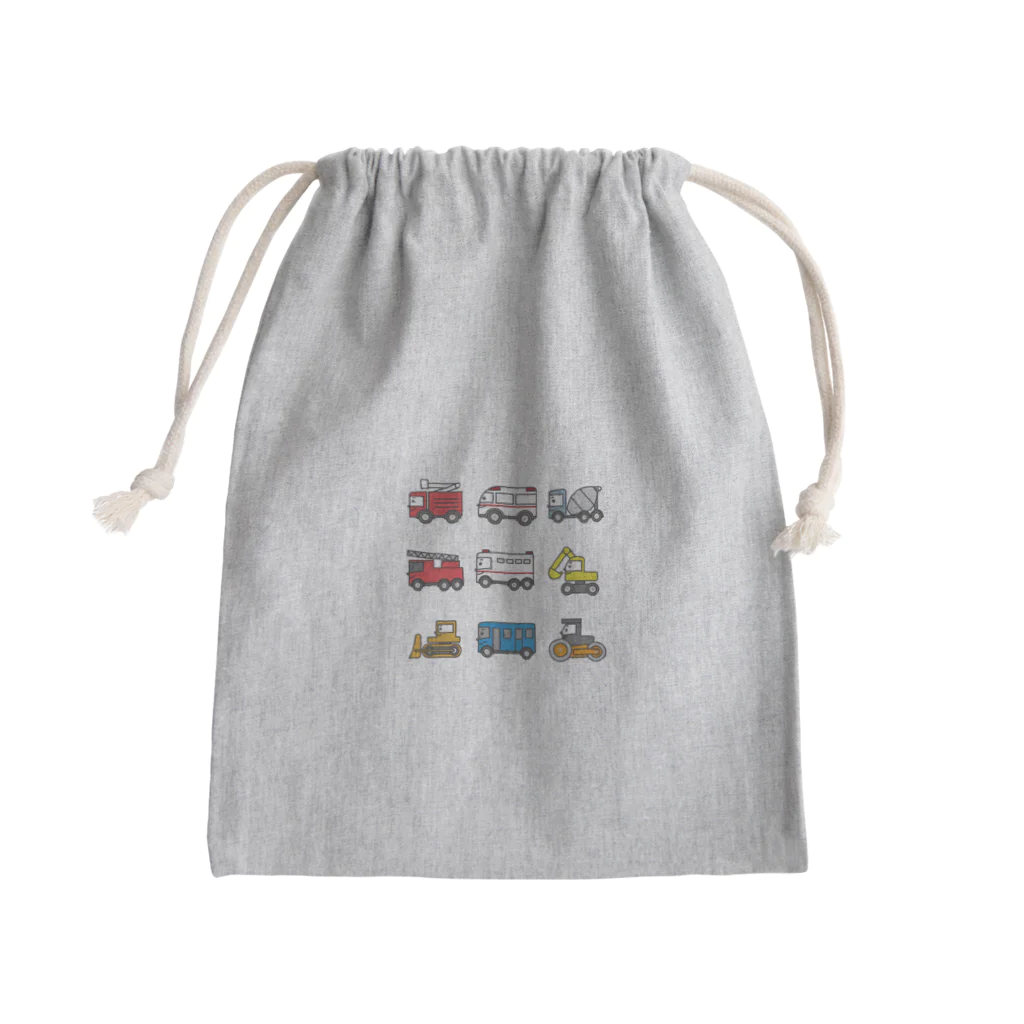 uudonuudonの顔つき働く車 Mini Drawstring Bag