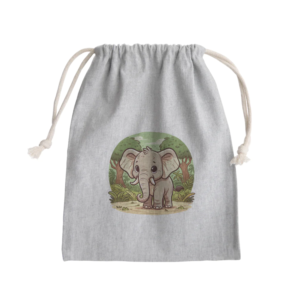 SAI.AI【ビンテージアニマル】のelephant【ビンテージアニマル】 Mini Drawstring Bag