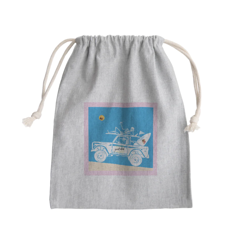 BobkachieeLennonのBEACH４ Mini Drawstring Bag