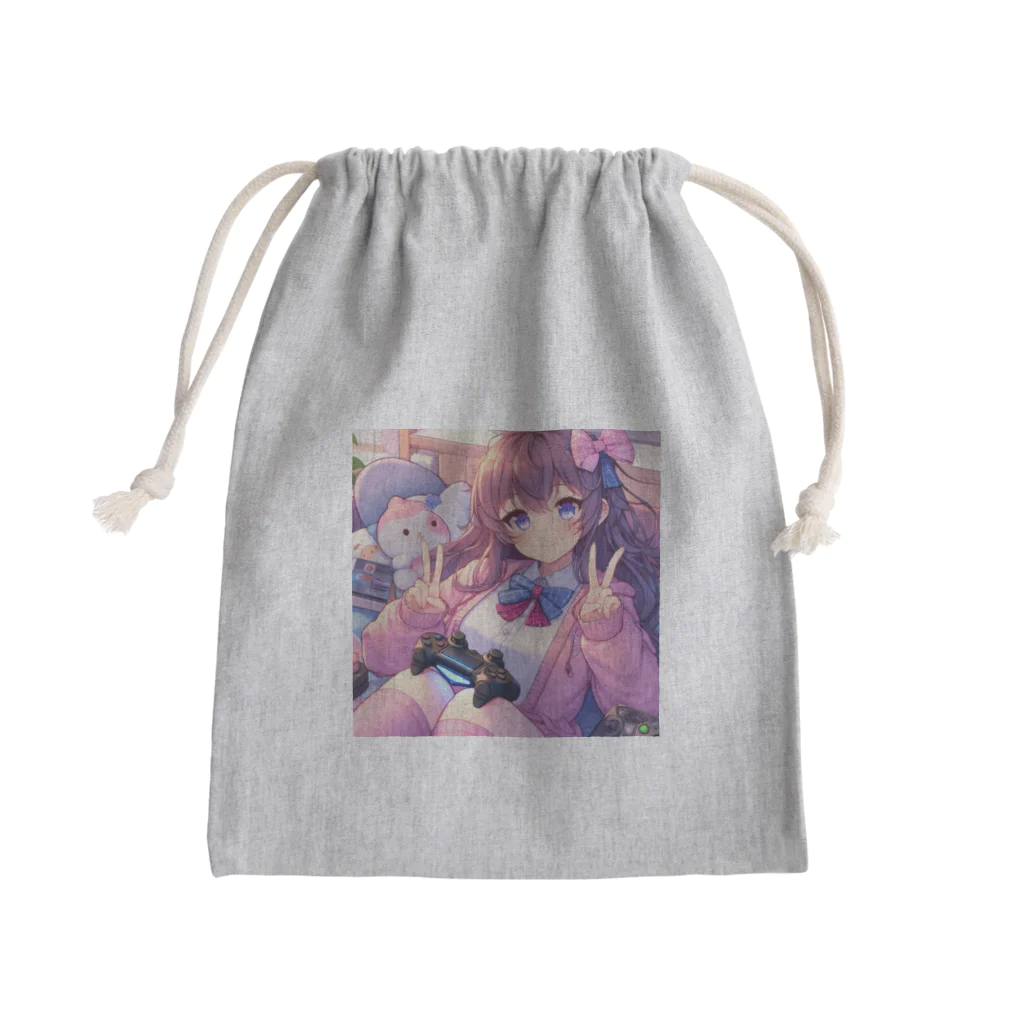 luckyTigerのゲーム女子 Mini Drawstring Bag