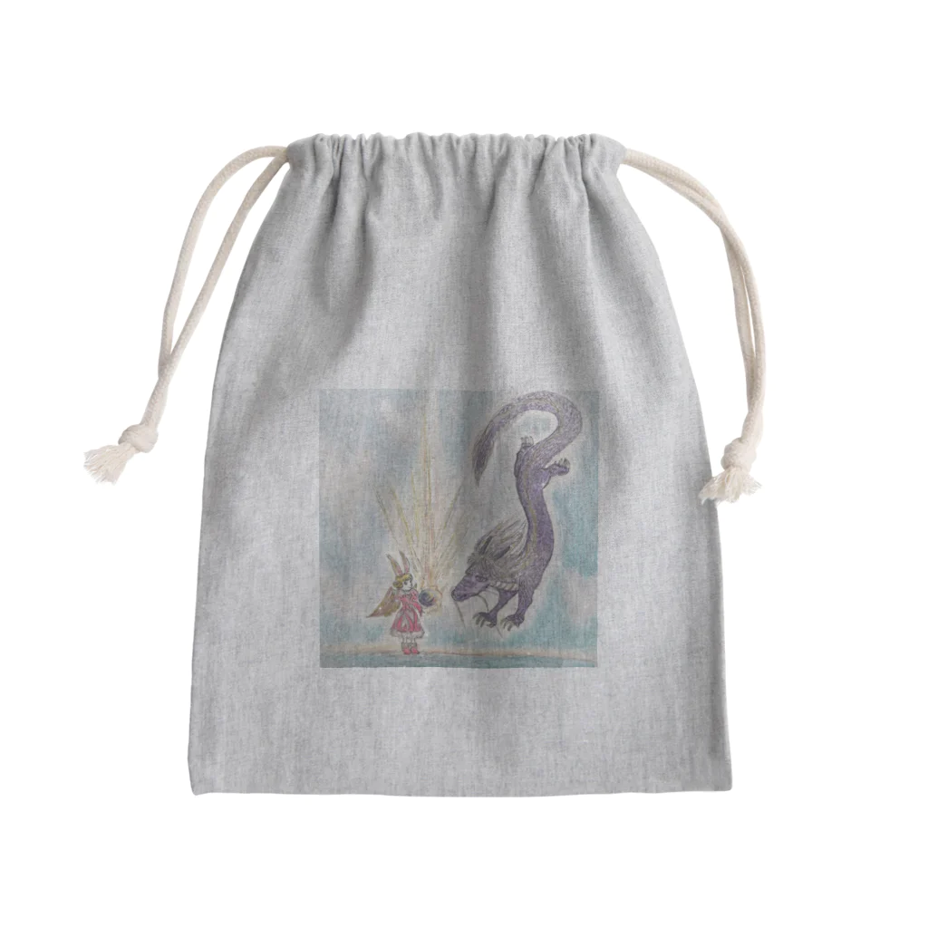 Miyayan☆　癒やし絵カフェのラビ＆ドラゴン Mini Drawstring Bag