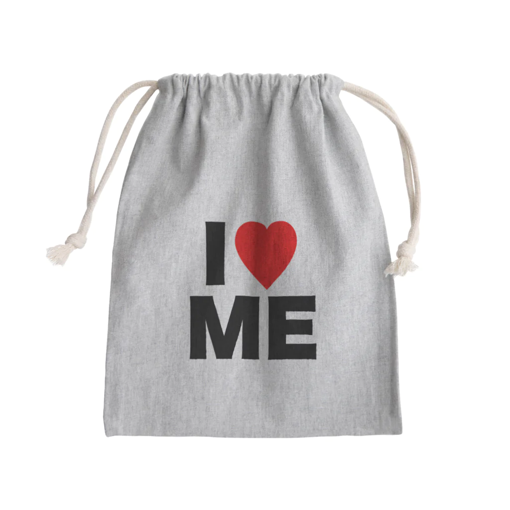 【シリーズ】おもしろ格言ショップの【おふざけシリーズ】I♡ME Mini Drawstring Bag