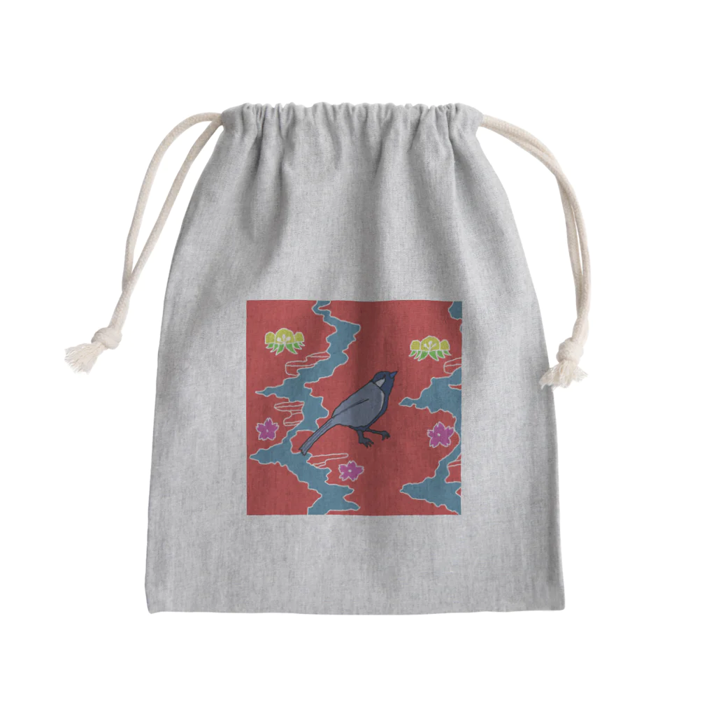 就労支援A型 ONE STEP | ワンステップの紅型シリーズ　イシガキシジュウカラ Mini Drawstring Bag