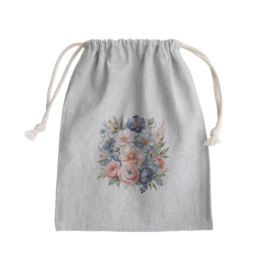 ファンシーTシャツ屋のパステルカラーの花束 Mini Drawstring Bag