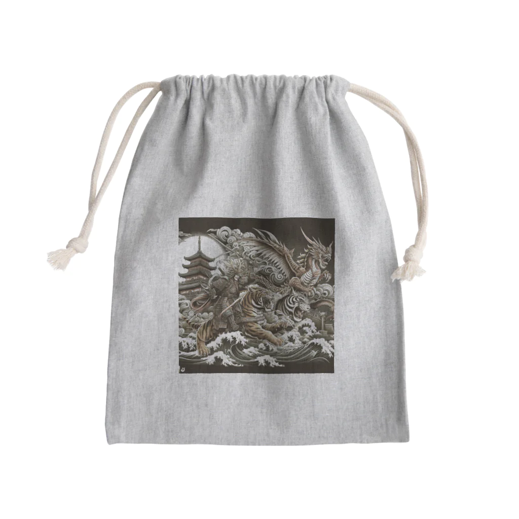 Moichi Designs Shop-2023の龍虎双舞 Mini Drawstring Bag