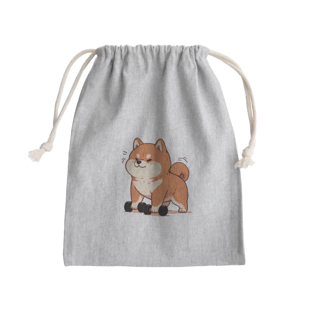 Horo-Horo Storeの筋トレ柴犬くん Mini Drawstring Bag