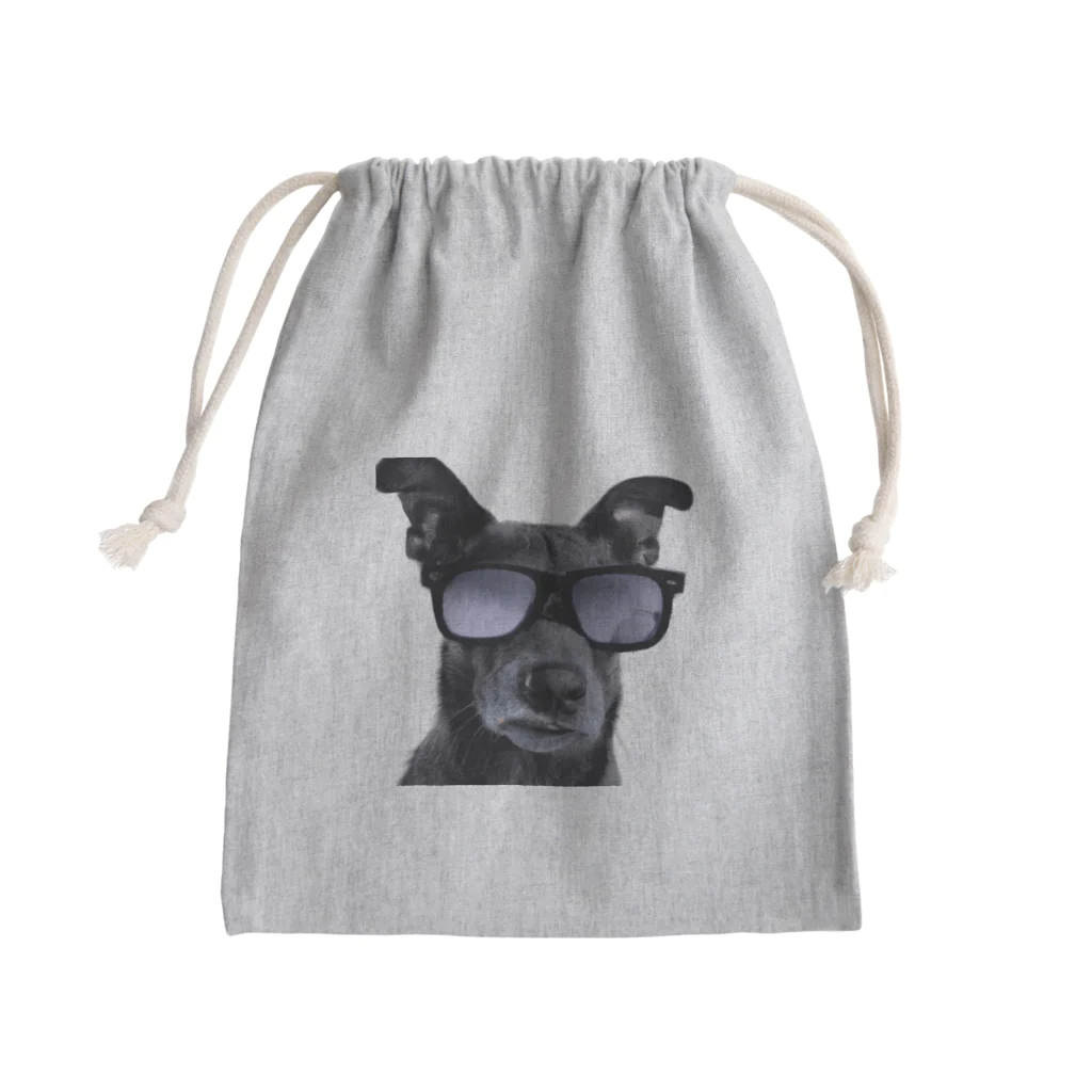 dogstagram.jpのサングラスをかけた犬 Mini Drawstring Bag