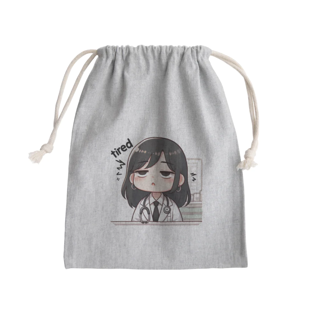 MIKAMIN SHOPのドクター♡感情日記（TIRED） Mini Drawstring Bag