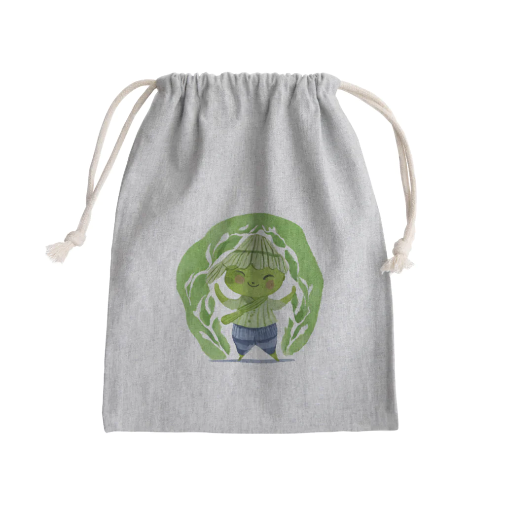 にんにんにんじゃの抹茶の小人 Mini Drawstring Bag
