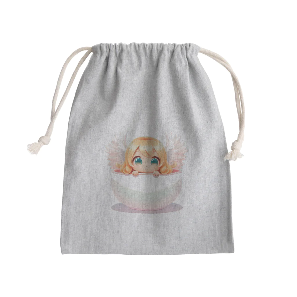 MIJA_AI.art のAIちびキャラ　天使ちゃん Mini Drawstring Bag