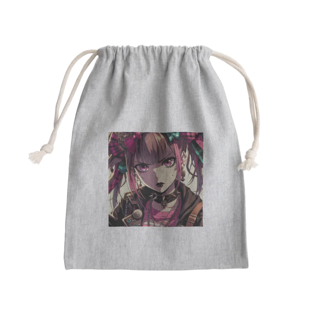 おふざけのパンク女 Mini Drawstring Bag