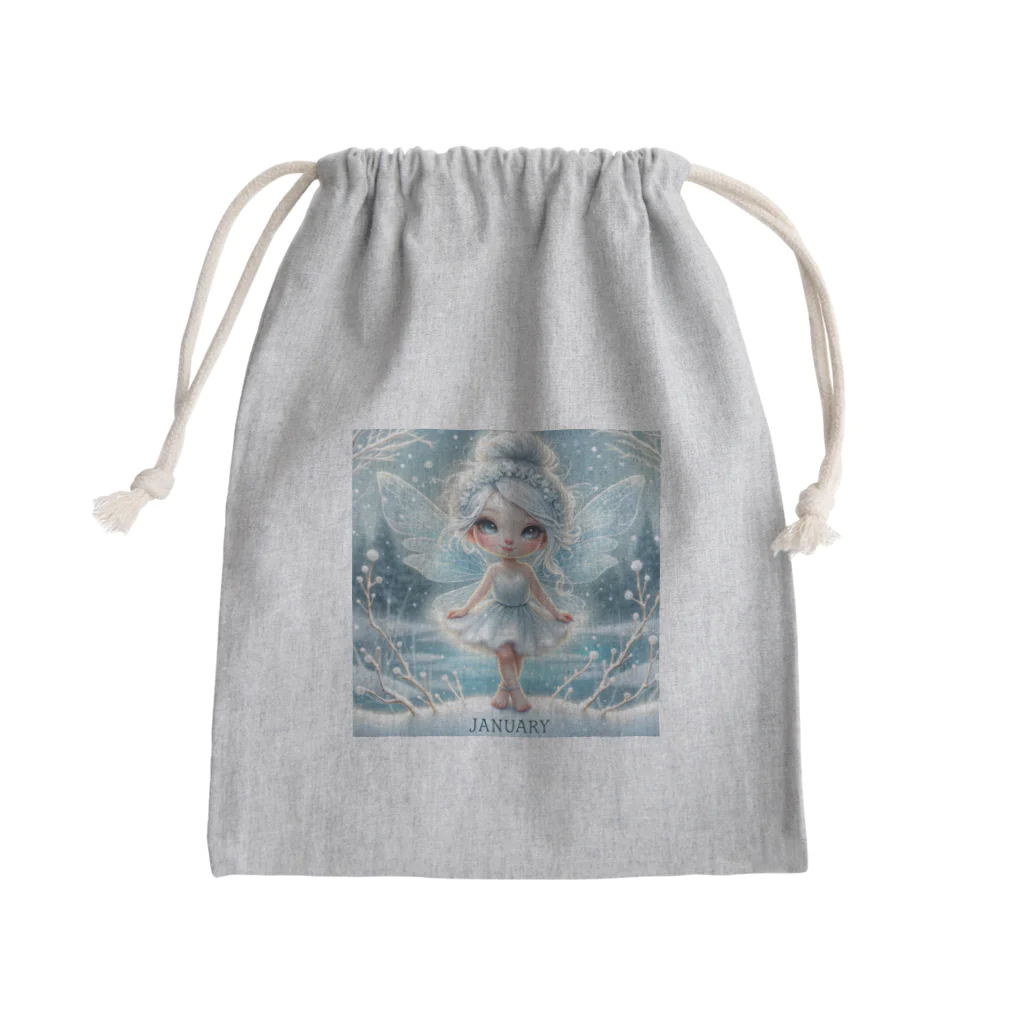 the blue seasonの冬の魔法 - 1月の妖精 Mini Drawstring Bag
