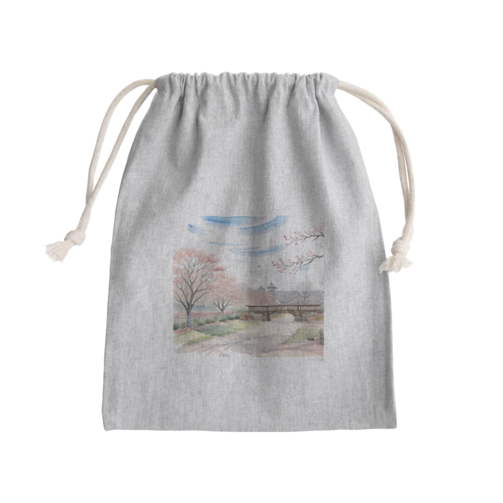 あかいはちの春の桜満開 Mini Drawstring Bag