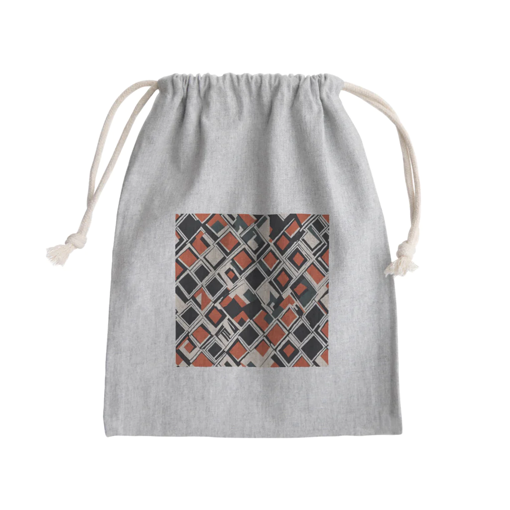 模様屋の幾何学模様その１ Mini Drawstring Bag