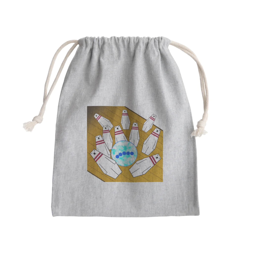 ほかほかしろくまのあったかざっかやのしろくまボウル Mini Drawstring Bag