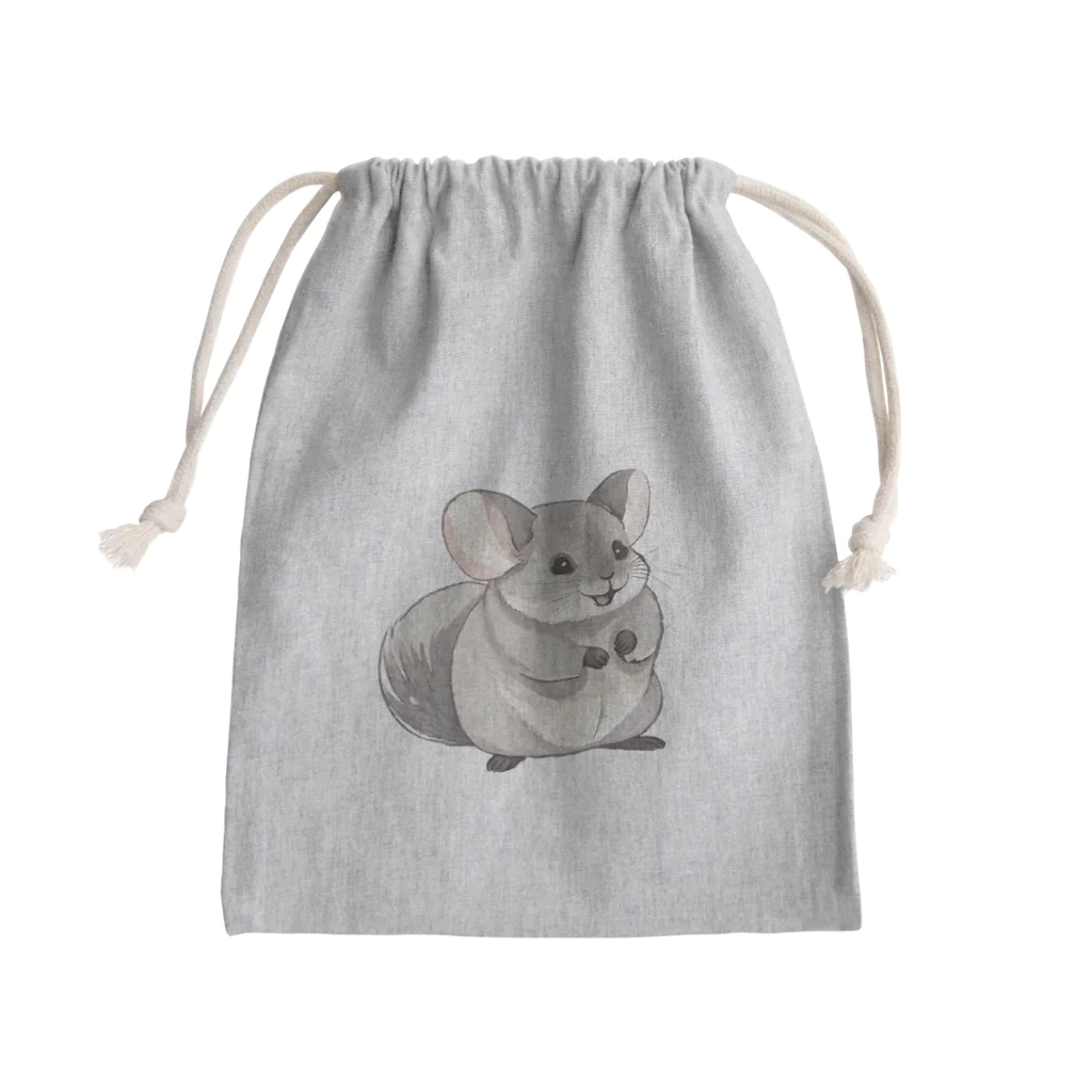 げっ歯類☆LOVER'sのわくわくして餌を待つチンチラ Mini Drawstring Bag