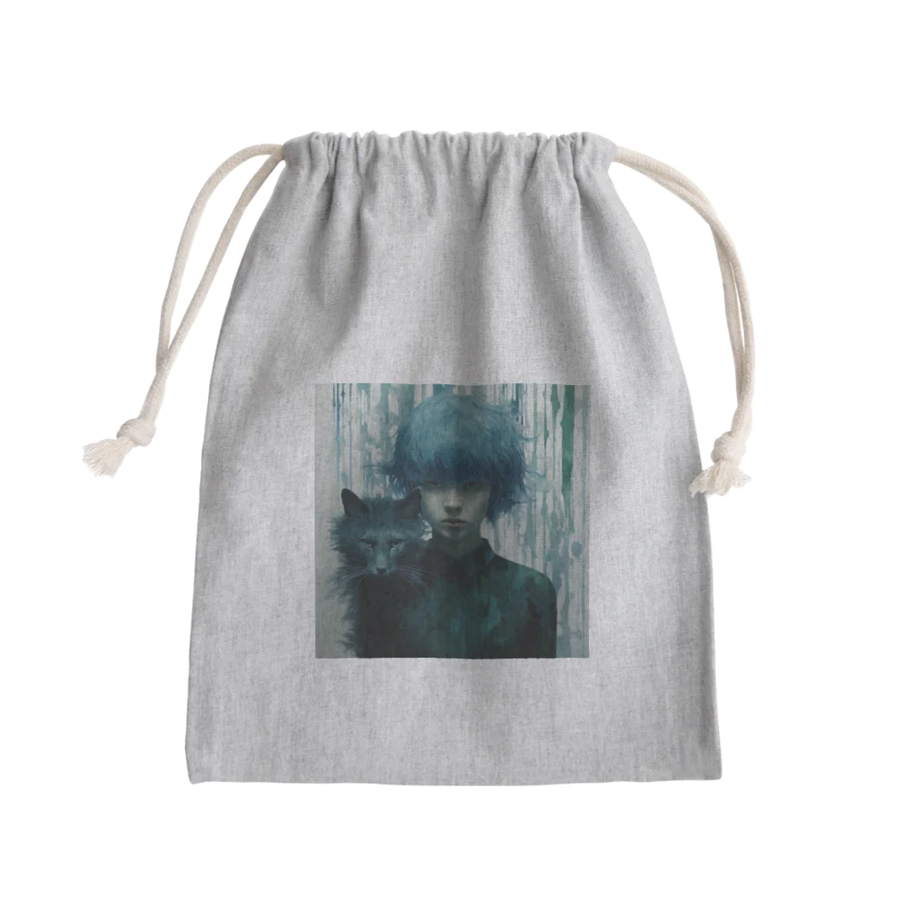 saloのbluegreen  Mini Drawstring Bag