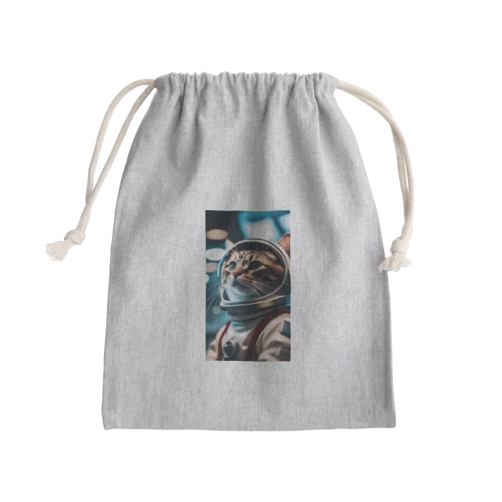 hekikiの旅立つ宇宙猫 Mini Drawstring Bag