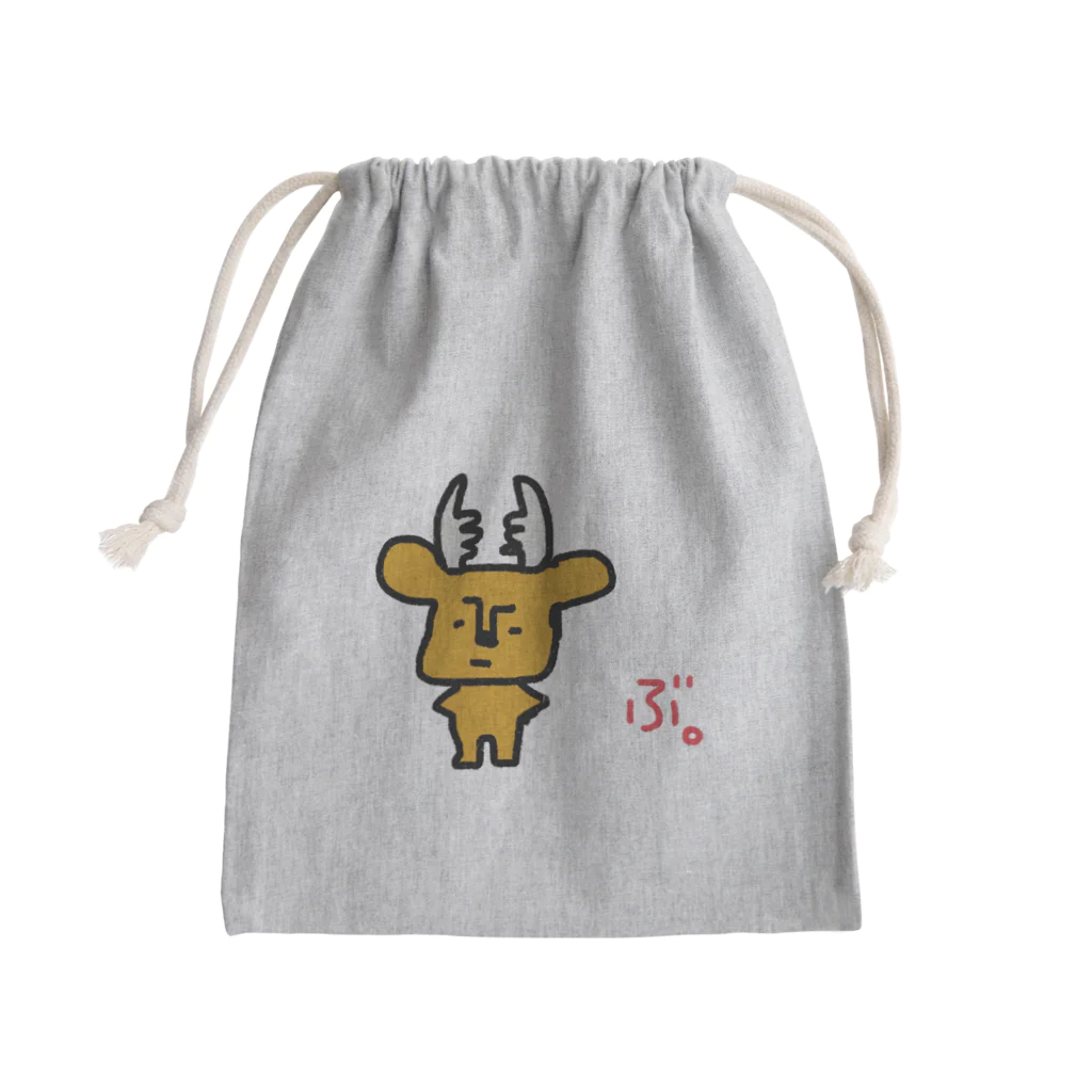 鹿と仏 SHIKA TO HOTOKEの拗らせ鹿BUSHIKA(第1話) Mini Drawstring Bag