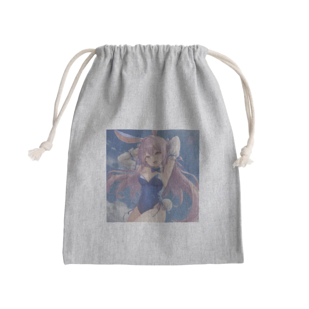 月の雫の萌え可愛いうさ耳少女♪ Mini Drawstring Bag