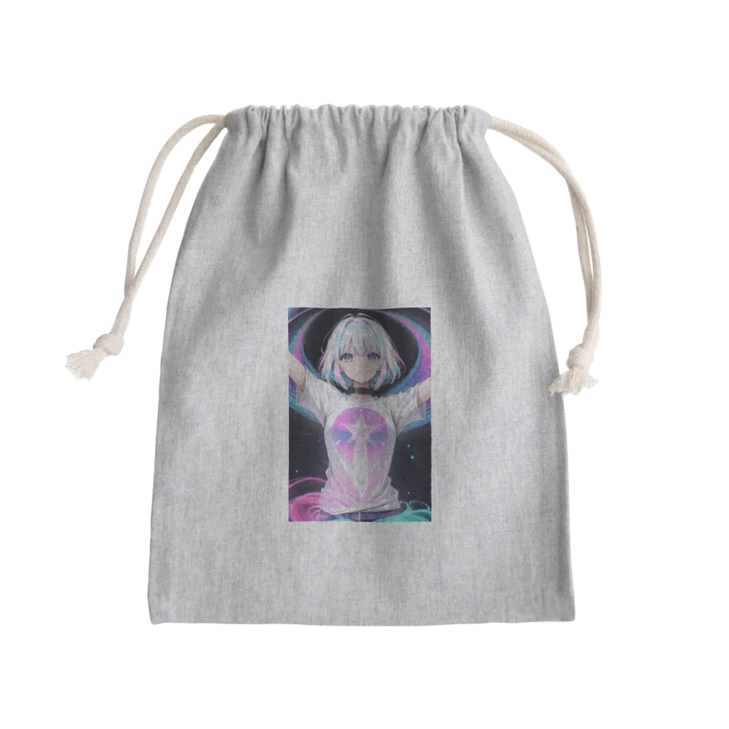 ほっこりアニメマートのかわいいイラストグッズ Mini Drawstring Bag