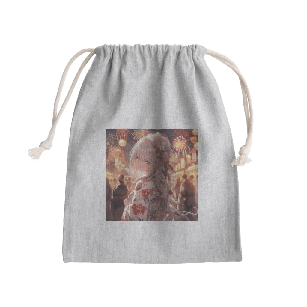 シルバームーンコーストの銀髪美女 シリーズ2 in 花火大会 Mini Drawstring Bag